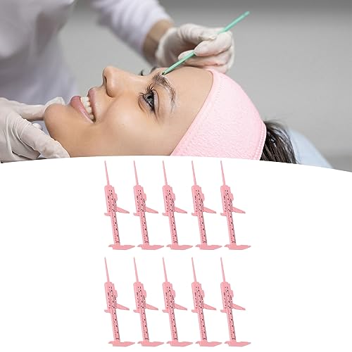 Régua de Medição de Sobrancelha, Paquímetro de Sobrancelha Rosa 10 Peças para Casa