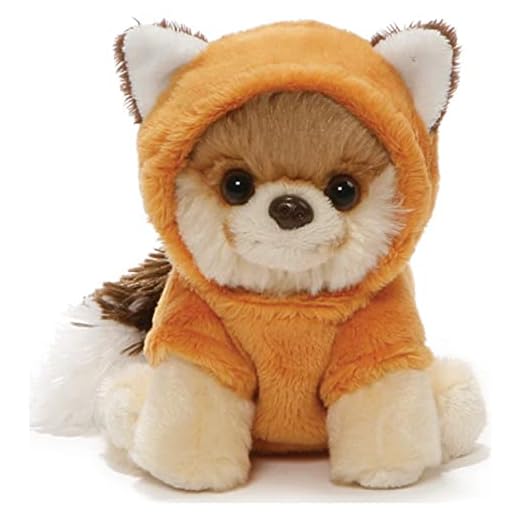 Enesco Gund 4061291 - El perro Itty Bitty Boo, vestido de zorro, color rojo