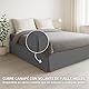 ECOMMERC3 Canape-Überzug für Betten mit 140 cm Breite, Bettgröße 140 x 190/200 cm, grau, Passform rutschfest und atmungsaktiv, 100% Made in Spain