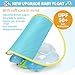 Swimbobo Infant Pool Float with Sun Canopy Inflatable Baby Swimming Floatie with Sponge Safety Bottom Support Water Toys Swim Trainer(Blue Monster,Large)