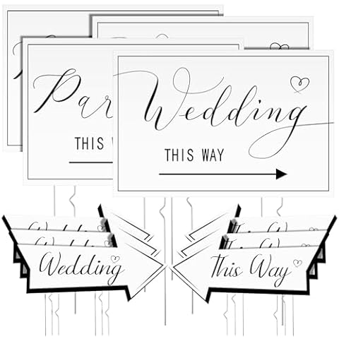 Wenqik Wedding Directional Parking Signs Cover