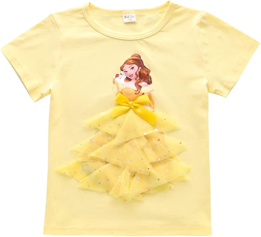 Amazon | [WIEWILY] ディズニープリンセス Tシャツ 女の子 半袖 
