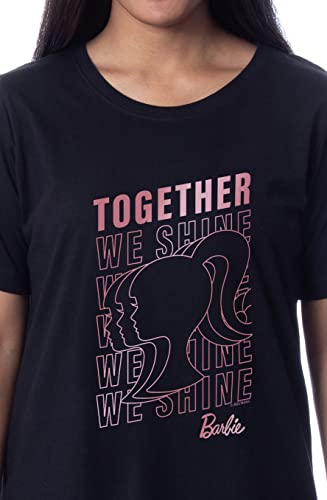 INTIMO Barbie Womens' Character Together We Shine Nightgown Sleep Pajama Shirt2