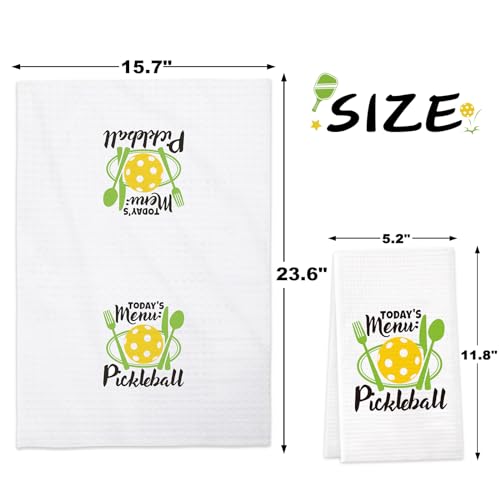 Vansolinne Pickleball Gift Christmas Pickle Ball Gift Kitchen Towels Set Of 4 Dish Towels White Kitchen Hand Towels Kit Novelty Gifts For Sports Player Coach Teacher Dad Mom thumb #2