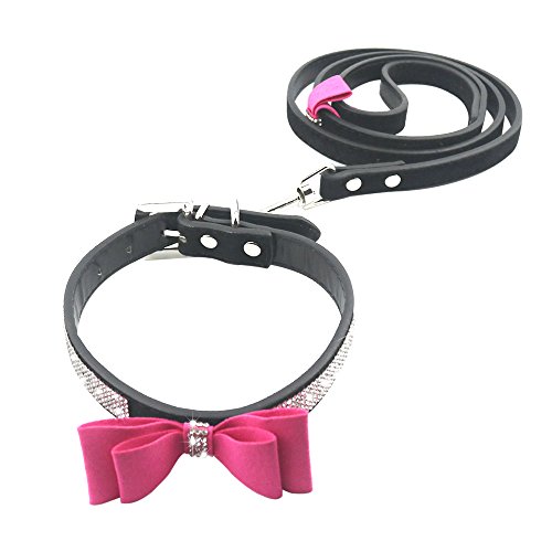 JWPC Collar para perro con diamantes de imitación de Bling - Collar para perros pequeños o medianos, gatos y mascotas/hebilla ligera y ajustable Cover