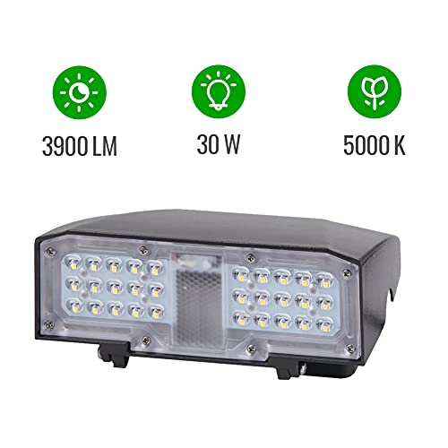 30W Led Wall Pack Light, 150 Watt Hps/Hid Replacement, Outdoorlight Fixtures Wall Mount Modern, 5000K Daylight, 3600 Lumens, Ip65 Waterproof, Led Security Light #TOP1