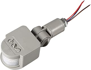 Motion Sensor Detector Switch, 90~250V 180 Degree Wall Mount Infrared PIR Motion Sensor Detector Infrared Switch for Outdoor Indoor (Gray)