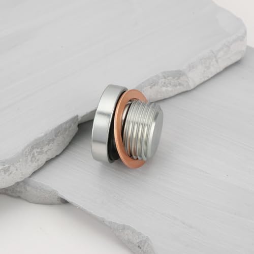 Briny River 2 Stück M18 x 16 mm Kupfer-Unterlegscheiben Sechskant Ölwanne Getriebe Ölablassschrauben 07119905428 7119905428 kompatibel mit Porsch Boxster