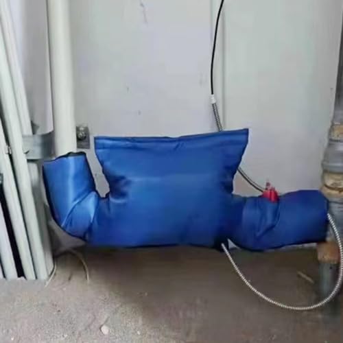 DAZZTIME Wasserzähler-Isolierabdeckung, Isolierte Abdeckung für Wasserzähler, Wasseruhr Frostsicher Abdeckung, Beidseitig Wasserdicht, Rückflussverhinderer für den Außenbereich, Größe 53x20cm, Blau