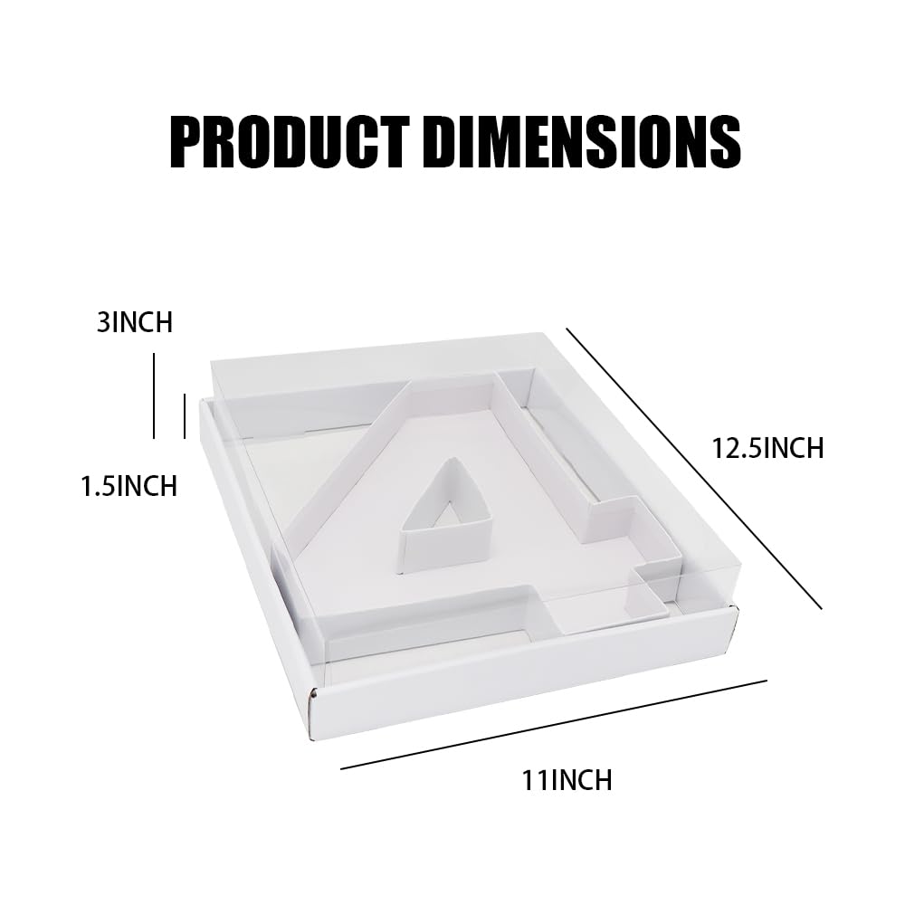 WENPACK 30.5cm Fillable Cardboard Number 4 Shaped Box Clear Cover Sweets Charcuterie Grazing Packaging (4) - Image 3