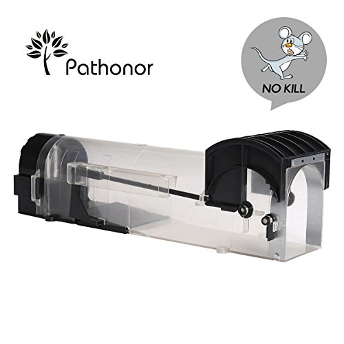 Preisvergleich Produktbild Pathonor Mausefalle, Intelligente und Transparente Mausefallen, Automatische Verschluss-Mausefalle, Rattenloch, Plastikmäuse-Käfig, bewegliche Pedal-Falle für Nagetiere