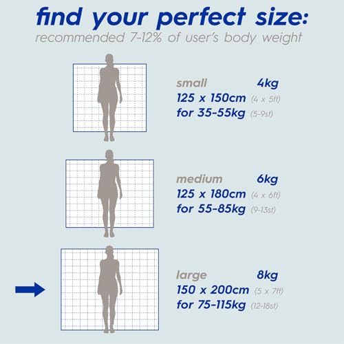 Harbour Housewares Weighted Blanket 8kg with Storage Bag – 150x200cm Pink Weight Blanket for Anxiety, Stress Relief & Deep Sleep – Soft Fabric Calming Throw with Glass Bead Filling - Image 4