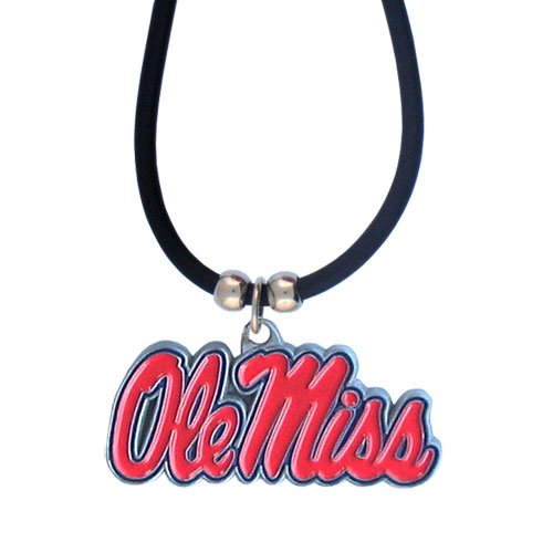 NCAA Ole Miss Rebels Rubber Cord Necklace