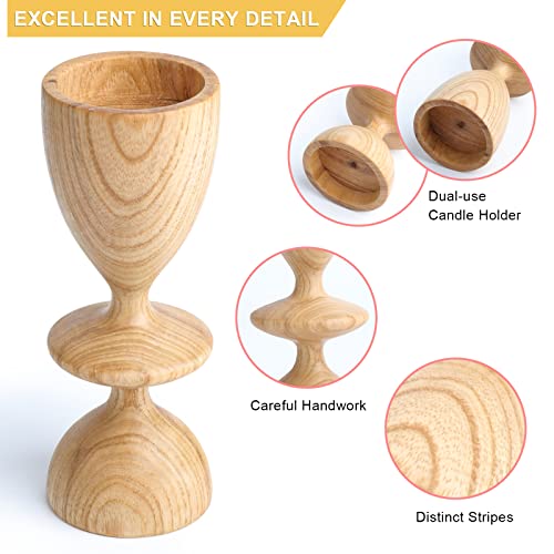 Wooden Candle Holders, Tohomes 2 Pcs Modern Decorative Candlestick Holders For 1.5/1.6 Inch Tealight Candles, Wood Candlestick Holders For Dinning Table Home Decor Wedding #TOP1