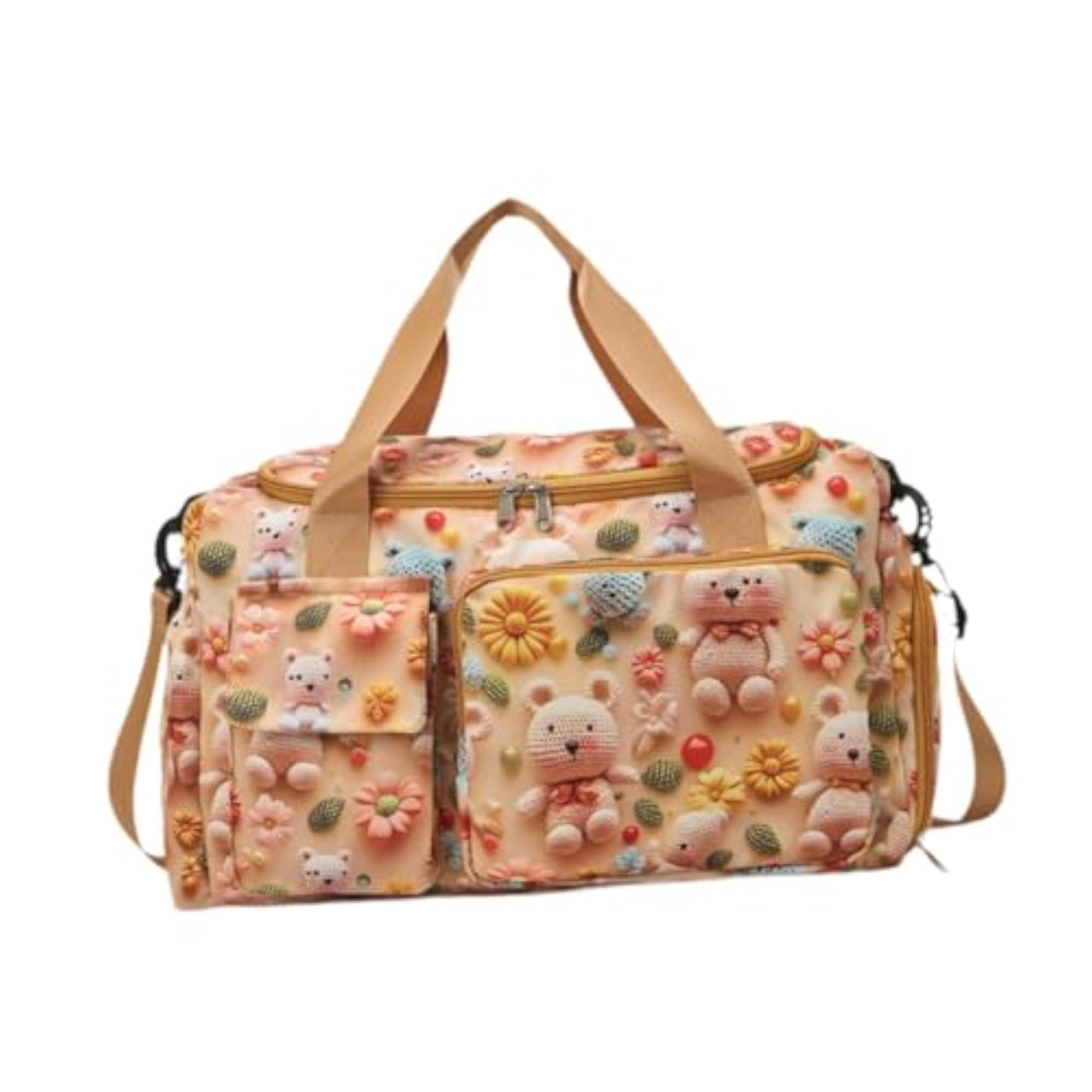 Cute Yellow Gymnastics Travel Overnight Handbag