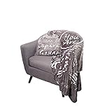 You are Awesome Throw Blanket (Grey) - Made with Warm, Soft, Fuzzy Fleece for Extra Comfort - Unique Gifts for Friends and Family - Quotes for Admiration, Gratitude, and Friendship - Blankiegram