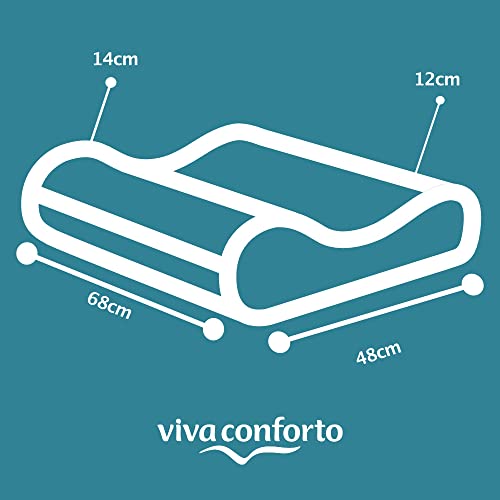 Kit 2 Travesseiros Nasa Cervical Visco Hipoalergênico Capa Percal 200 fios Viva Conforto