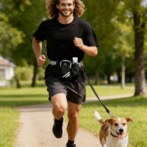 Cinturón para perros para paseos ajustable con bolsa de golosinas 2