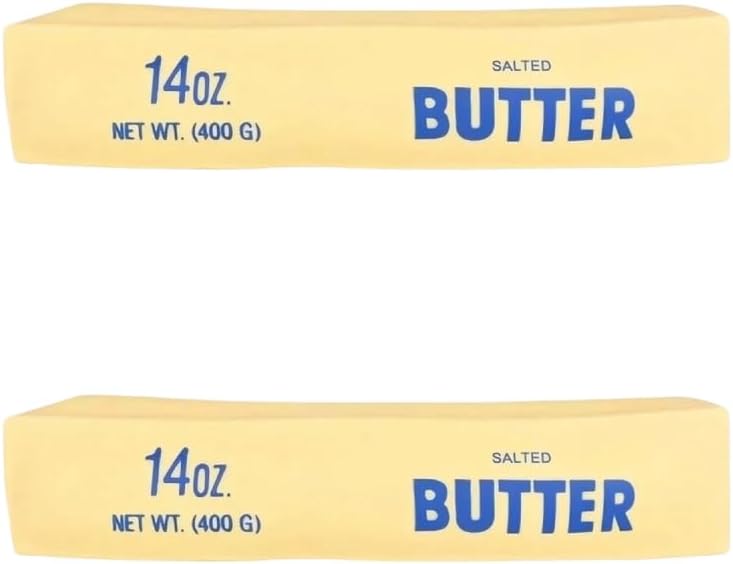 Butter Squishy, Slow Rebound Cute Squeeze Stress Balls, Realistic Soft Butter Stick Fidget Toy, Squishy Toys Portable Squishy for Adults Anxiety & Stress Relief(3pcs)