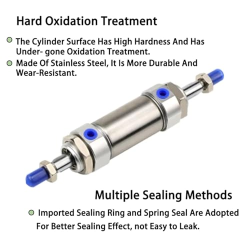 Cilindro MAD25x25 de acero inoxidable para automatización neumática industrial 4