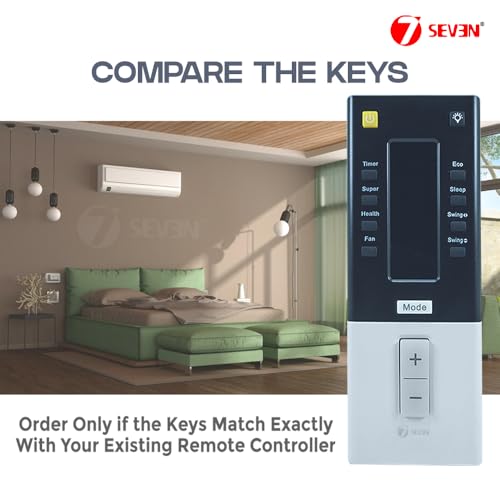 Image of 7SEVEN Compatible for IFB AC Remote Original 204 Model Suitable for Split and Window Air Conditioner of 1 1.5 2 Ton IFB ac - Match Exactly with Existing Model of IFB Remote Control