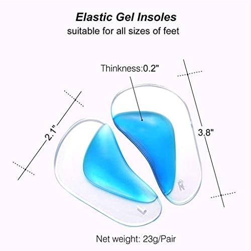Image of Silicone Gel Orthopedic Arch Support Insoles for Flat Feet & Plantar Fasciitis - High Cushion Heel Pain Relief Pads for Men and Women, One Size Fits All
