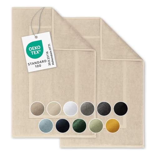 Blumtal 2er Set Premium Frottier Badematte - Badeteppich Oeko-TEX® Zertifiziert, waschbarer...