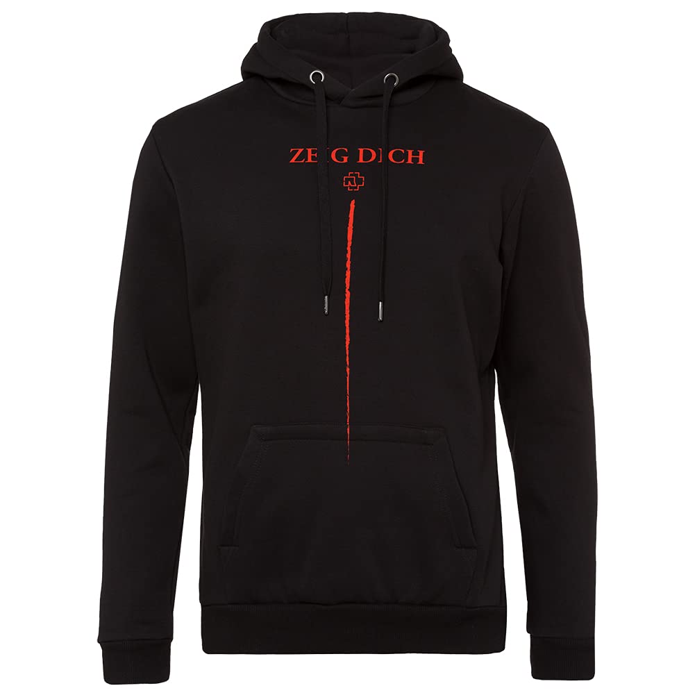 Rammstein Men's Black Hoodie Kapuzenpullover Zeig Dich (Xl), Official Band Merchandise