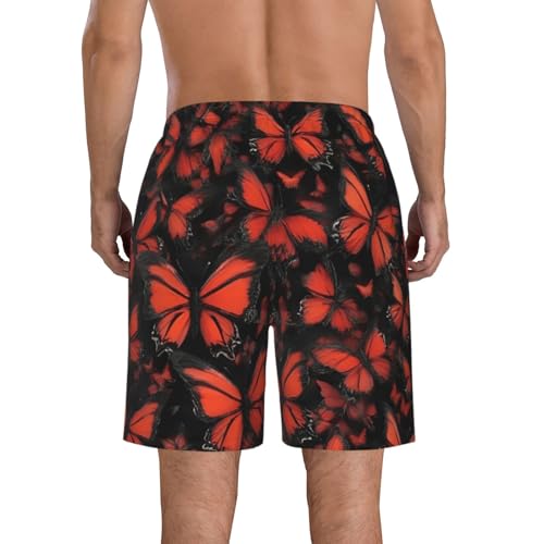 Monarch Butterflies Print Stylish Beach Shorts Swim Trunks Lightweight Breathable Summer Outdoor Activities3