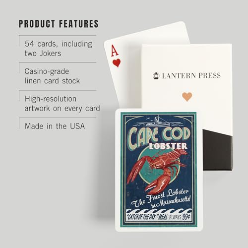 Baraja de poker Cape Cod Massachusetts vintage 52 cartas miniatura 3
