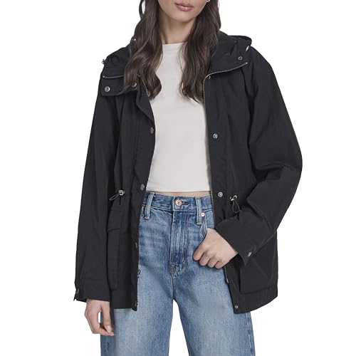 Image of Levi's Women's Cinch-Waist Hooded Rain Anorak