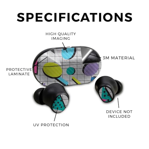 Image of Carbon Fiber Skin Compatible with Beats Solo Buds - Awesome 80s - Premium 3M Vinyl Protective Wrap Decal Cover - Easy to Apply | Crafted in The USA by MightySkins