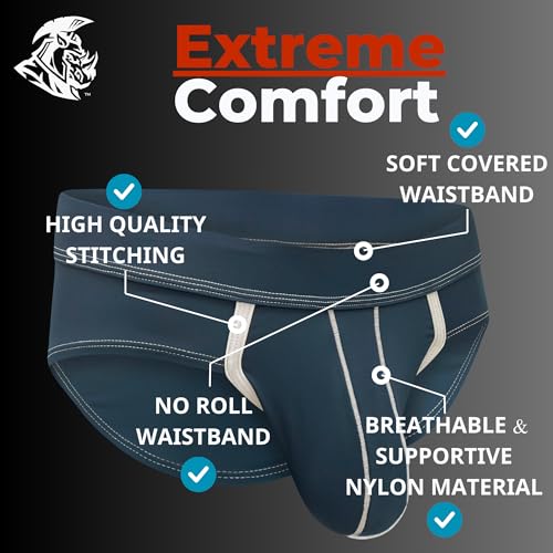 Real Men Bulge Enhancing Pouch Underwear for Men – 1 and 4 Pack Set - Nylon Sports Briefs ABCD Pouch3