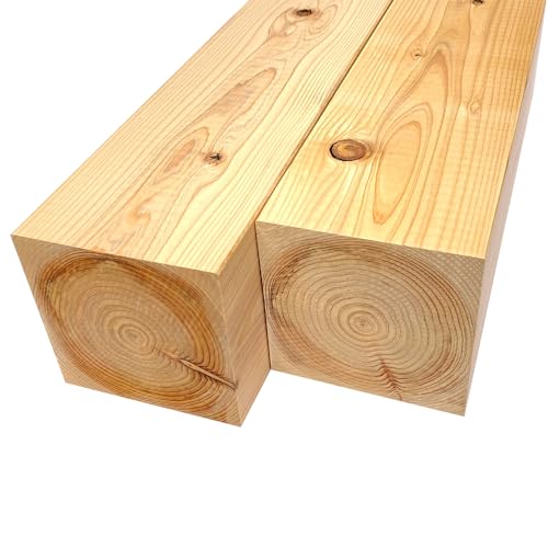 木 板 木材 板 角材 ブロック ひのき 桧 国産 【 90mm × 90mm × 450mm 2本セット 節あり 】 ウッディヨネダ