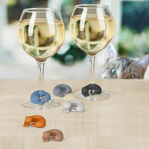 Fred marqueurs de boisson Wine Lives silicone blanc pour verre à vin - 4