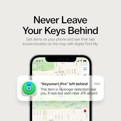 KeySmart iPro noir porte-clés compact intelligent et tracker compatible Localiser Apple