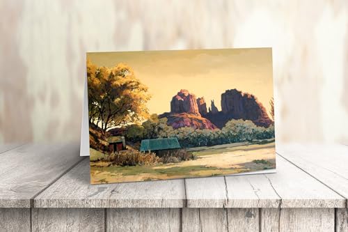 Image of Stonehouse Collection | Catherdral Rock Note Cards | Sedona, Arizona Not Card Set | 10 Boxed Cards & Envelopes | Red Rock Note Cards (Cathedral Rock)