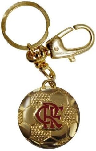 Chaveiro Flamengo Ouro Bola - Oficial Licenciado