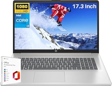 2024 17 Business Laptop with Microsoft Office Lifetime License, 17.3" FHD IPS Screen, Intel 6-Core i3-1215U, 16GB RAM, 512GB SSD, Intel UHD Graphics, Anti-Glare, HD Camera, Win 11 Home