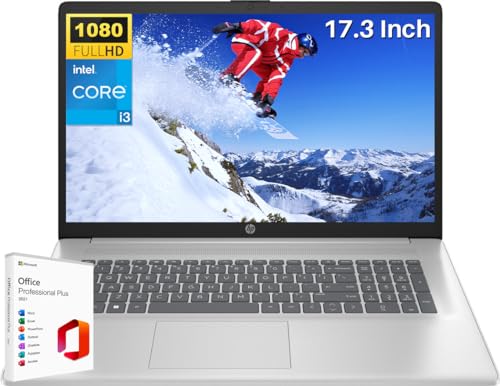 Hp 2024 Newest 17 Business Laptop With Microsoft Office Lifetime License, 17.3 Inch Fhd Ips Screen, Intel 6-Core I3-1215U, 16Gb Ram, 512Gb Ssd, Intel Uhd Graphics cover