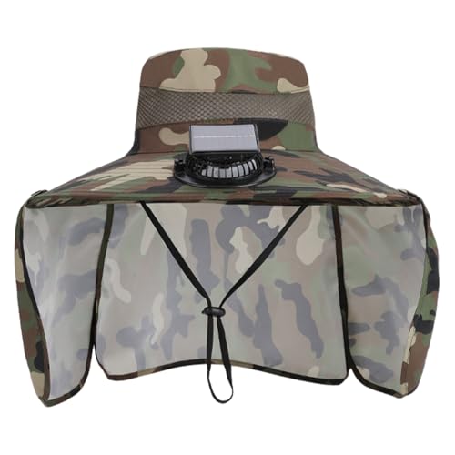 Chapeau ventilateur solaire respirant anti-UV avec cape