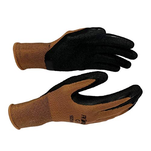 ToolsCentre- Fg1 Frontier Knife Cut Puncture Resistant Hand Safety Gloves, Brown (Polyvinyl Chloride), Pack of 1 Pair
