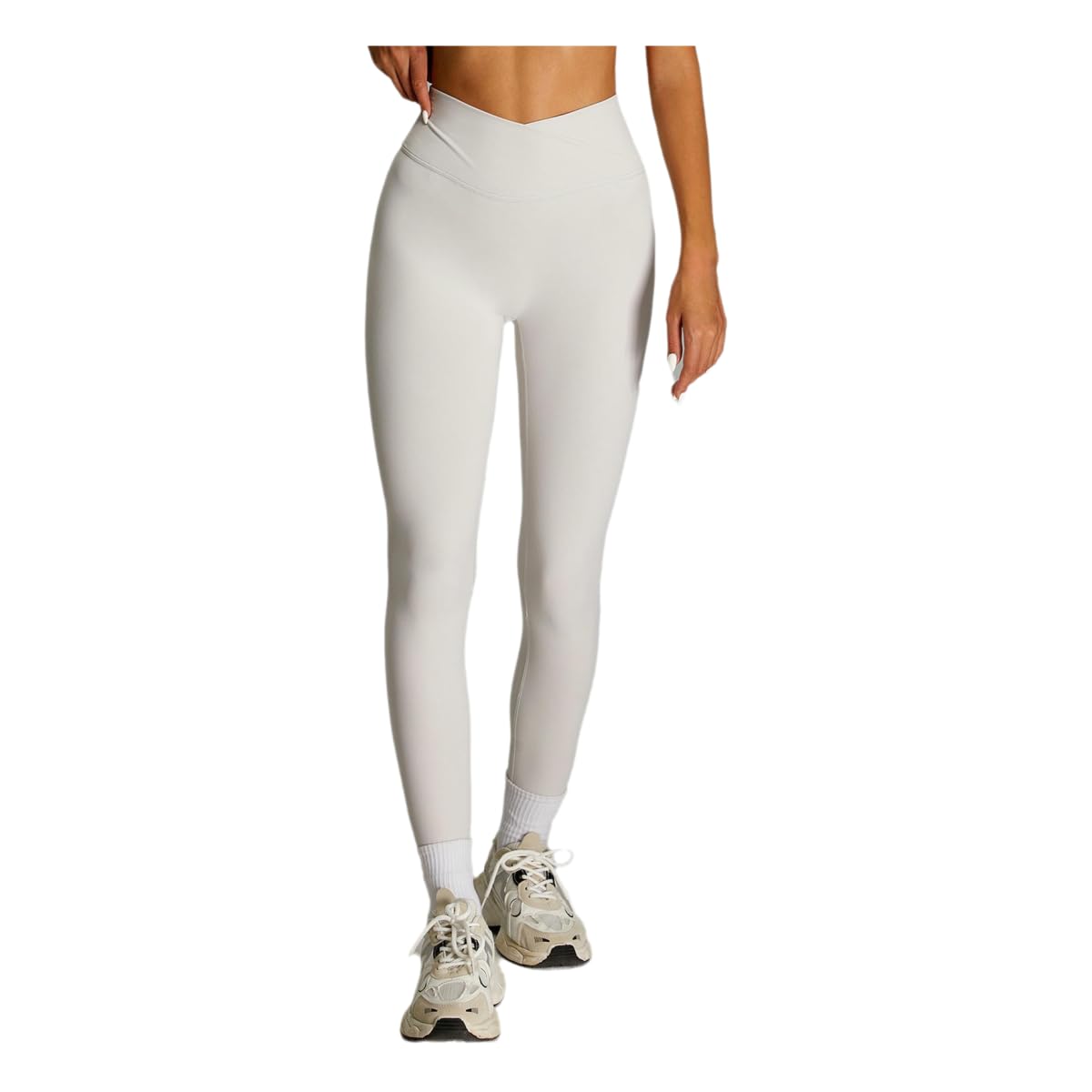 Damskie spodnie do jogi zestaw fitness damskie legginsy High-Rise z paskiem Crossover w talii i podniesieniem pośladków