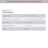 Barkan uchwyt ścienny do telewizora, 13 - 43 cale wychylny odchylany płaski i zakrzywiony uchwyt TV, utrzymuje do 30 kg, opatentowany, do LED OLED LCD, maks. VESA 200 x 200