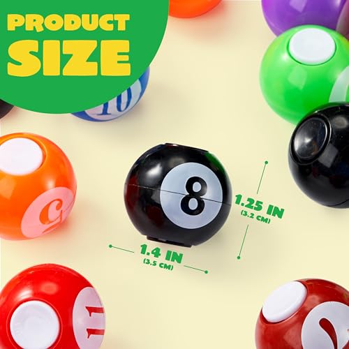 Image of JOYIN 36 Pack 8-Ball Pool Fidget Spinners for Kids, Goodie Bag Stuffers for Birthday Party, Pool Ball Party Favors, Fidget Toys Bulk, Stress Balls, Treasure Box for Classroom