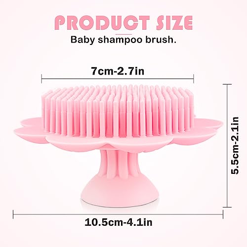Image of Baby Hair Scalp Massage Shampoo Brush with Soft Baby Bath Brush Silicone Massage Brush for All Hair Kid Newborn Toddler（）