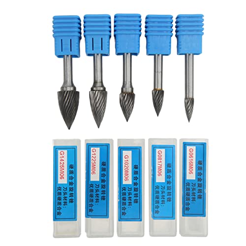 Kit de fresas rotativas de carburo 5 piezas 6mm mango miniatura 1