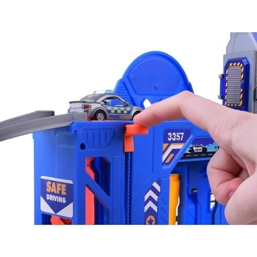 Image of Toy Walkie Talkies Racers Vehicle Metal Car Parking Lot Fire Station Police Station Toys for Children Luxury Gifts
