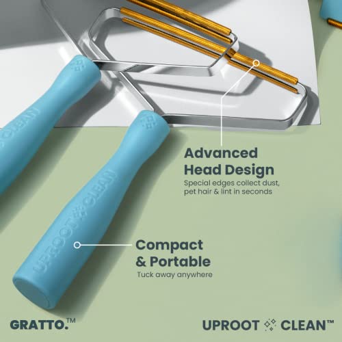 Uproot Cleaner Pro Reusable Cat Hair Remover - Special Dog Hair Remover Multi Fabric Edge And Carpet Scraper By Uproot Clean - Easy Pet Hair Remover For Couch, Pet Towers & Rugs - Gets Every Hair! #TOP2