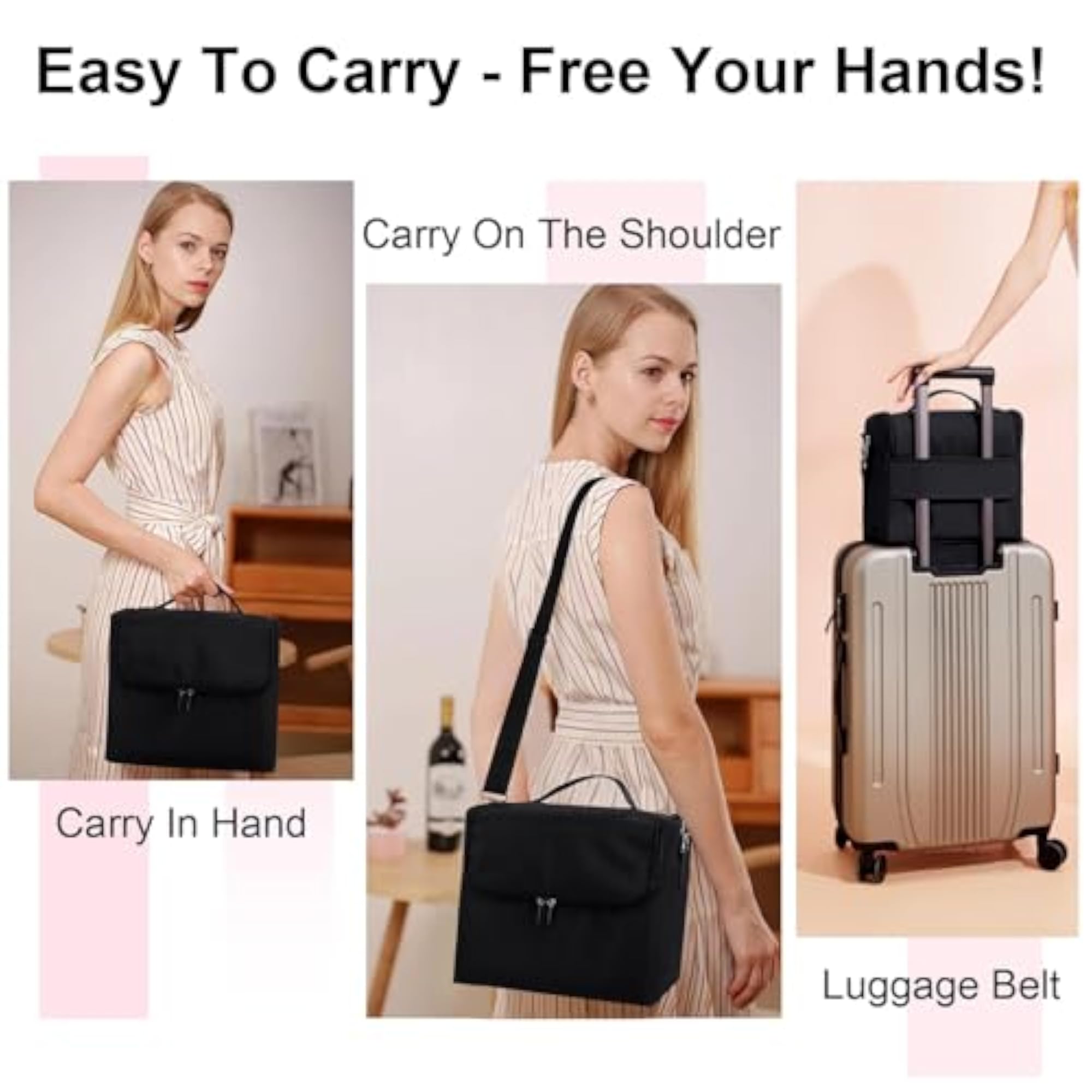 Makeup Travel Train Case, Large Organizer Bag
